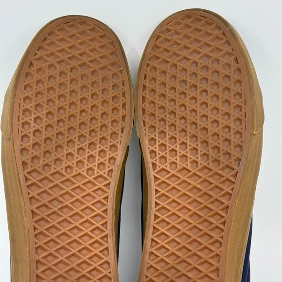 Vans Customs Old Skool Mens 12 Blue Black Gum Burgundy Skateboard Lace Sneakers
