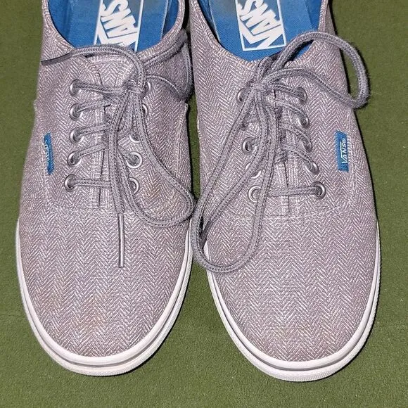 Vans Herringbone Low Top Classic Lace Up Sneaker Shoes Size Men 6.5 Womens 8