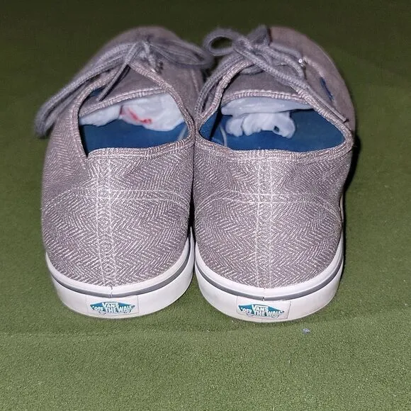 Vans Herringbone Low Top Classic Lace Up Sneaker Shoes Size Men 6.5 Womens 8