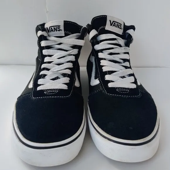 VANS Hi Top Suede Sneakers 10 Mens Black White Skateboard