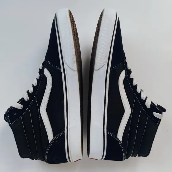 VANS Hi Top Suede Sneakers 10 Mens Black White Skateboard