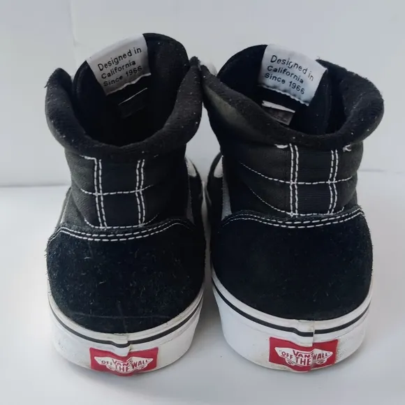 VANS Hi Top Suede Sneakers 10 Mens Black White Skateboard