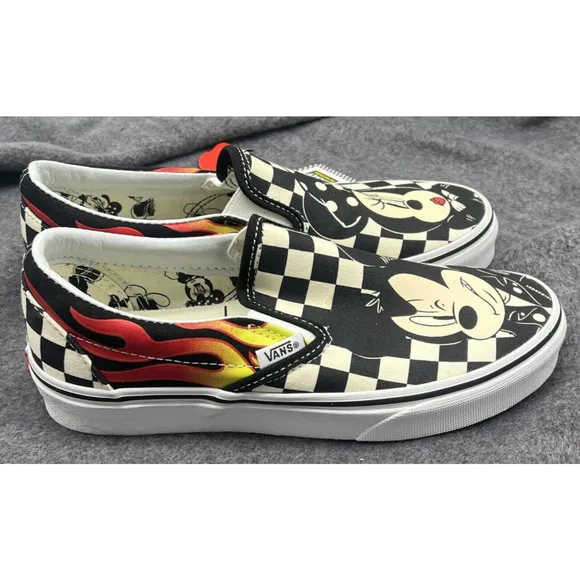 Vans KIDS SIZE 4 Disney Mickey &amp; Minnie Mouse Classic Slip-On Shoes