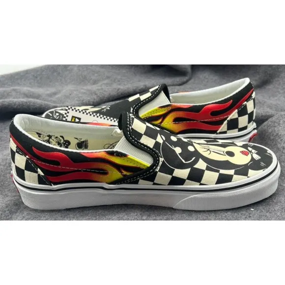 Vans KIDS SIZE 4 Disney Mickey &amp; Minnie Mouse Classic Slip-On Shoes