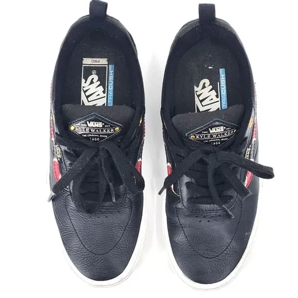 Vans Kyle Walker Pro Coral Snake Shoes Size 6.5 Mens Black Leather Skateboard