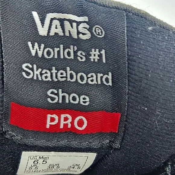 Vans Kyle Walker Pro Coral Snake Shoes Size 6.5 Mens Black Leather Skateboard