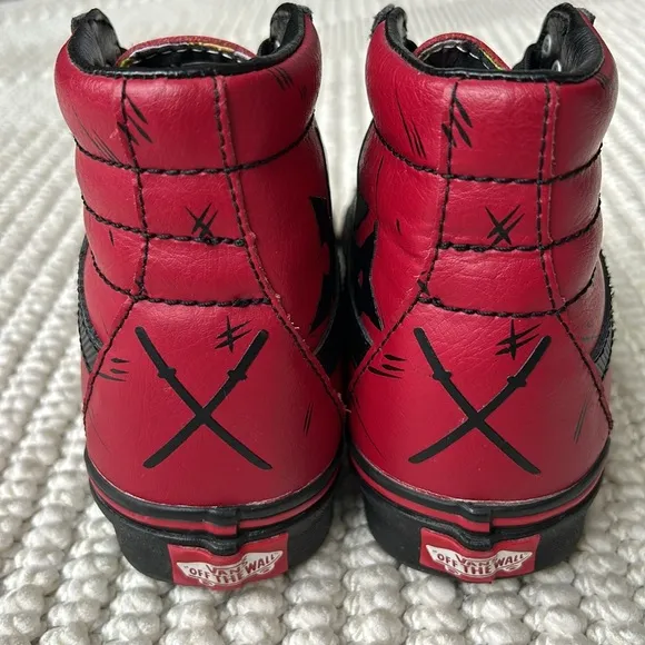 Vans limited edition Deadpool leather shoes