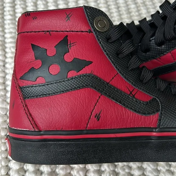 Vans limited edition Deadpool leather shoes