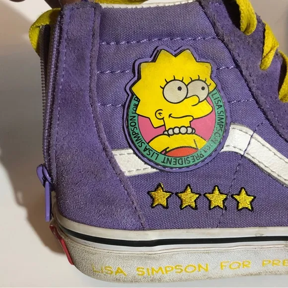 Vans Lisa Simpson For President Skate Sneakers Shoes