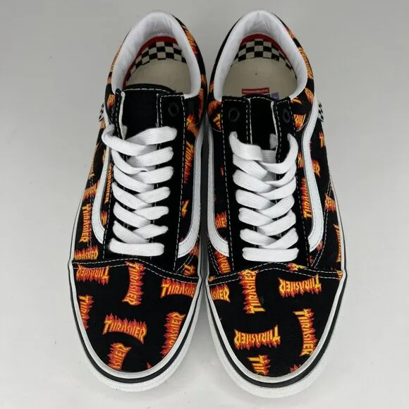 Vans Mens 508357 Black Old Skool Trasher Lace Up Size 10 Skateboarding Shoes