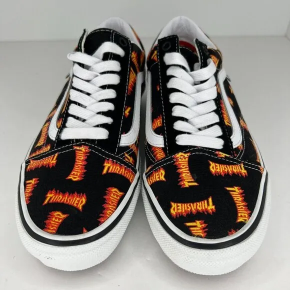 Vans Mens 508357 Black Old Skool Trasher Lace Up Size 10 Skateboarding Shoes