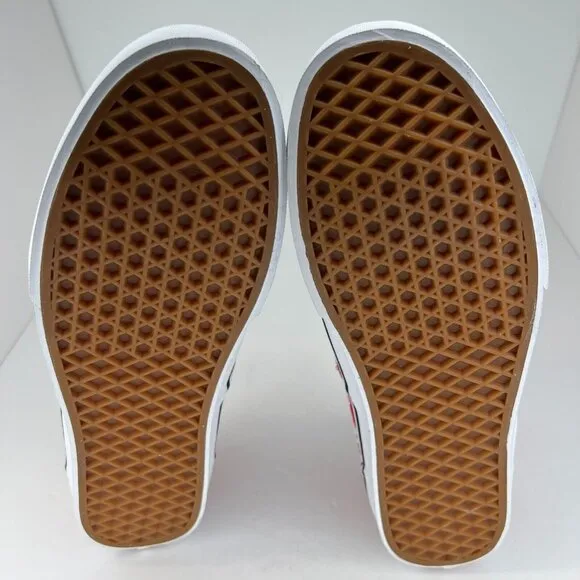 Vans Mens 721356 Red Doheny Otw Logo All Over Print Size 11.5 Skateboard Shoes