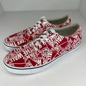 Vans Mens 721356 Red Doheny Otw Logo All Over Print Size 11.5 Skateboard Shoes