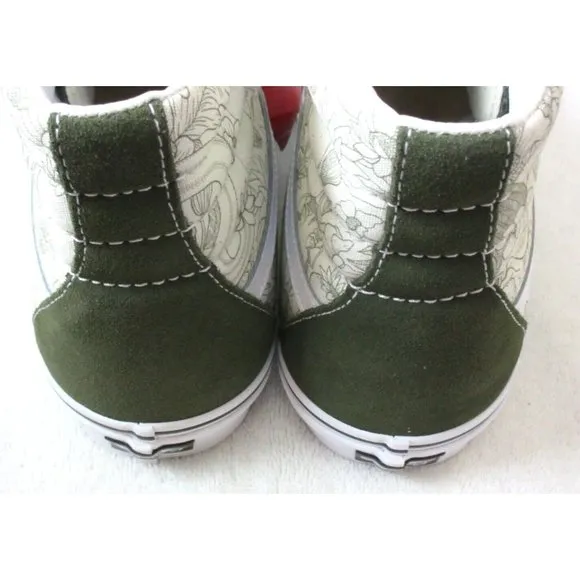 Vans Men's Sk8-Hi Desert Skulls Grape Leaf Green White Skate shoes Sizes NIB