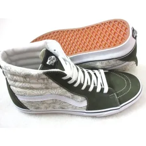 Vans Men's Sk8-Hi Desert Skulls Grape Leaf Green White Skate shoes Sizes NIB