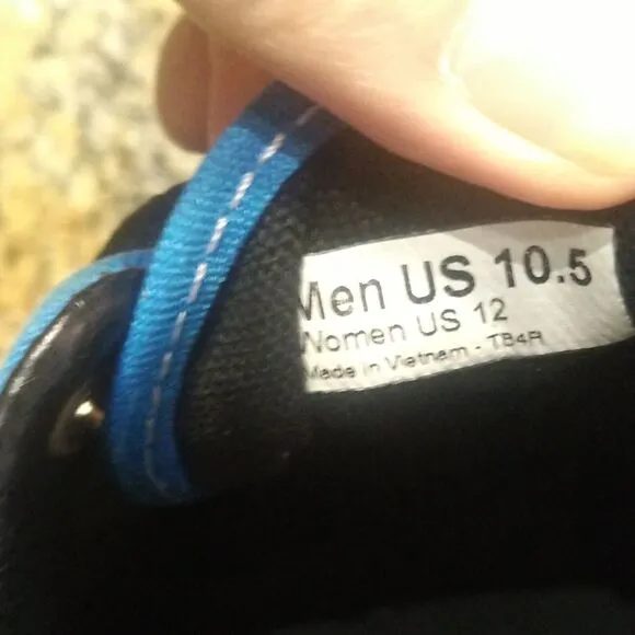 Vans Off the Wall 2 Tone Mens 10.5 Women's 12 Blue Black Skateboard Shoes TB4R