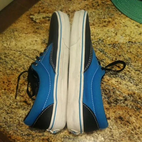 Vans Off the Wall 2 Tone Mens 10.5 Women's 12 Blue Black Skateboard Shoes TB4R