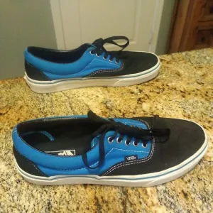 Vans Off the Wall 2 Tone Mens 10.5 Women's 12 Blue Black Skateboard Shoes TB4R