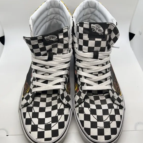 Vans Off The Wall SK8-Hi Hamburger Skateboard Shoes Men's Size 12