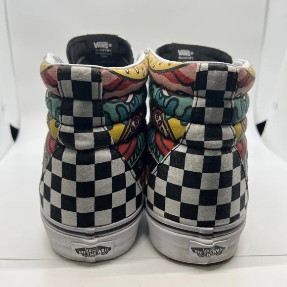 Vans Off The Wall SK8-Hi Hamburger Skateboard Shoes Men's Size 12