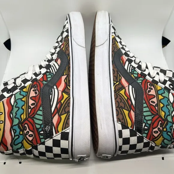 Vans Off The Wall SK8-Hi Hamburger Skateboard Shoes Men's Size 12