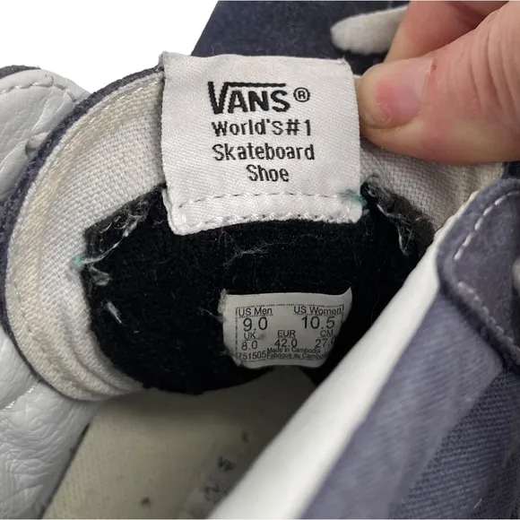 Vans Off The Wall Suede High Top Skateboard  Shoes Size 9