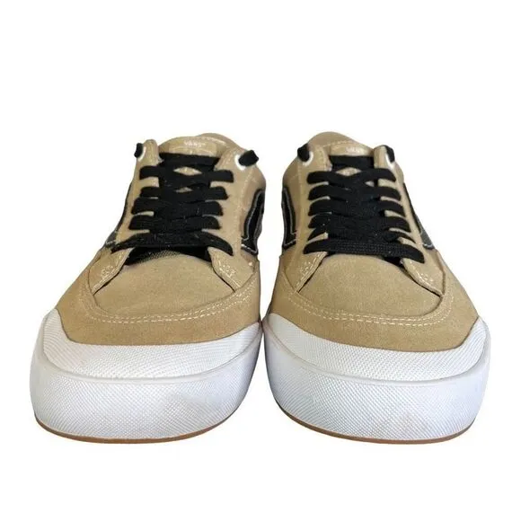 Vans Off The Wall Tan Lace Up Black Berle Pro Skateboard Shoes Size 9