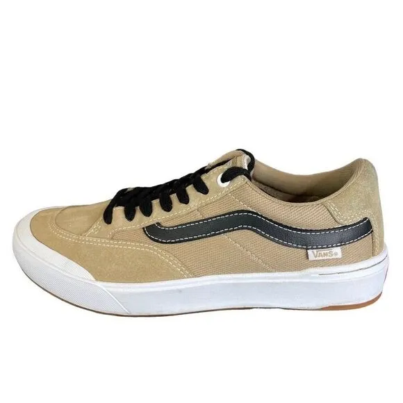 Vans Off The Wall Tan Lace Up Black Berle Pro Skateboard Shoes Size 9