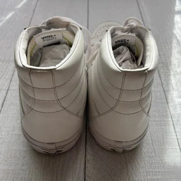 VANS Off The Wall White High Top Retro Shoes Men 9 Women 10.5