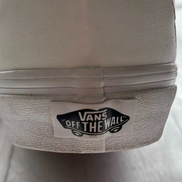VANS Off The Wall White High Top Retro Shoes Men 9 Women 10.5