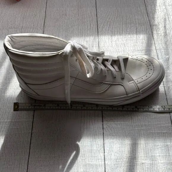 VANS Off The Wall White High Top Retro Shoes Men 9 Women 10.5