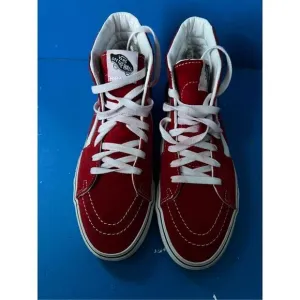Vans Off The Wall Classic Sk8-Hi Red/White Suede High Top Shoes Mens 6.5 women 8