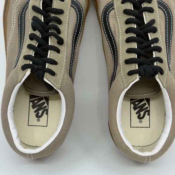 Vans Old Skool Low Skateboard Sneakers Mens 9 Brown Black Gum Lace Up Shoes