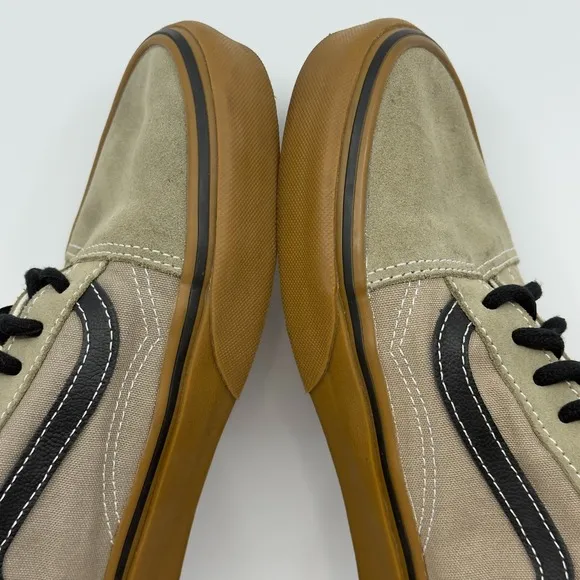 Vans Old Skool Low Skateboard Sneakers Mens 9 Brown Black Gum Lace Up Shoes