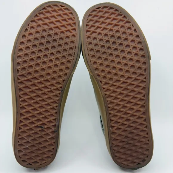 Vans Old Skool Low Skateboard Sneakers Mens 9 Brown Black Gum Lace Up Shoes