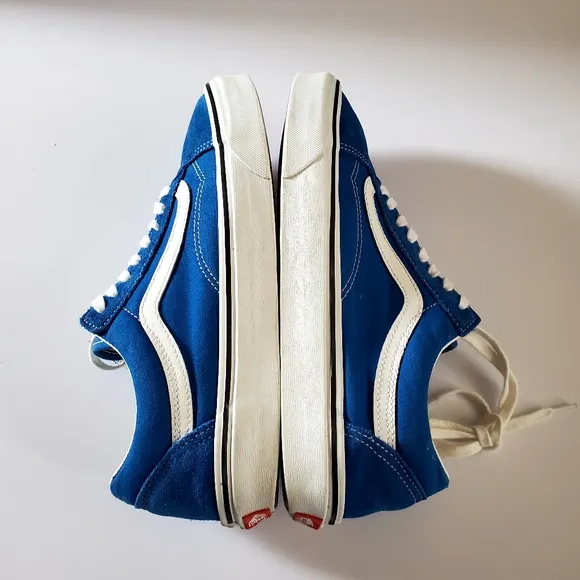 Vans Old Skool Low Top Yacht Club Color Blue Shoes Mens Size 8.5 Womens Size 10