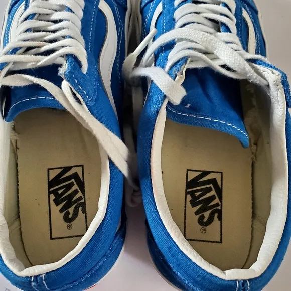 Vans Old Skool Low Top Yacht Club Color Blue Shoes Mens Size 8.5 Womens Size 10
