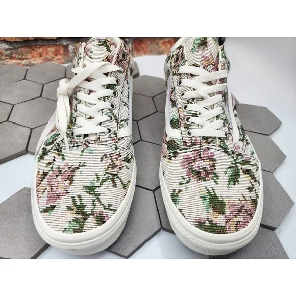 Vans Old Skool Tapestry Floral Marshmallow Sail Flower Sz US 11.5 Men New  Rare