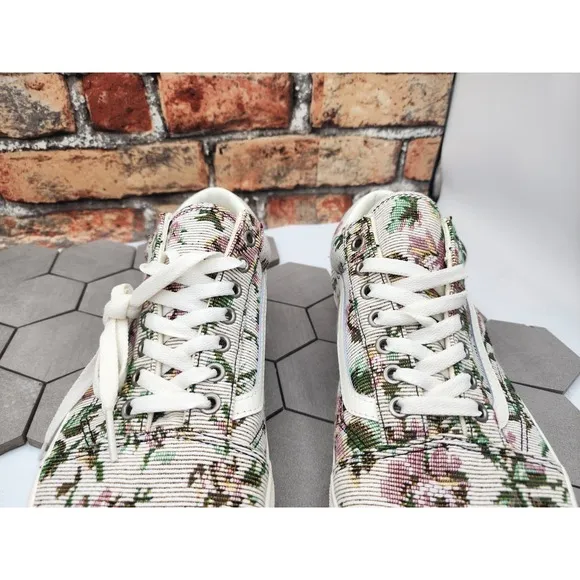Vans Old Skool Tapestry Floral Marshmallow Sail Flower Sz US 11.5 Men New  Rare