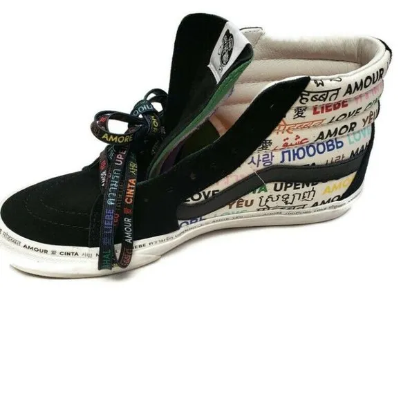 Vans Size Mens 8.5 Womens 10 OFF THE WALL Skateboard Shoes 721545 LOVE AMOR