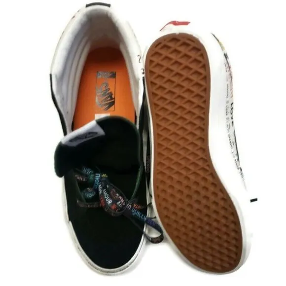 Vans Size Mens 8.5 Womens 10 OFF THE WALL Skateboard Shoes 721545 LOVE AMOR