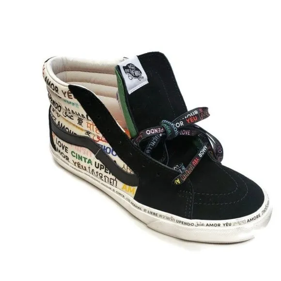 Vans Size Mens 8.5 Womens 10 OFF THE WALL Skateboard Shoes 721545 LOVE AMOR