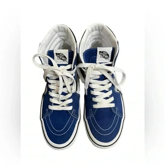 VANS SK8-HI Bolt Hi Tops Skateboard Sneaker Blue Black White Suede Unisex