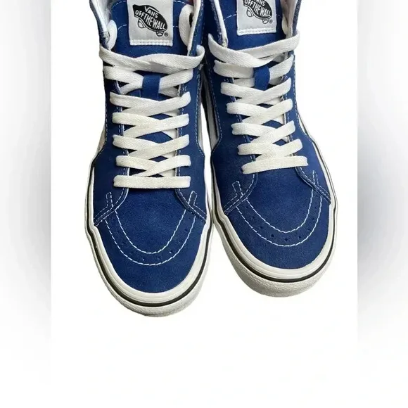 VANS SK8-HI Bolt Hi Tops Skateboard Sneaker Blue Black White Suede Unisex