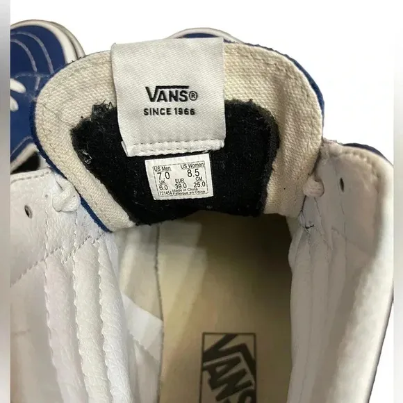 VANS SK8-HI Bolt Hi Tops Skateboard Sneaker Blue Black White Suede Unisex