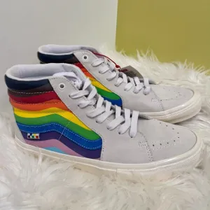 VANS Sk8-Hi Pro Pride Skateboarding High Top Shoes Rainbow Mens Sz 11 Popcush