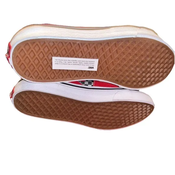 Vans SK8-Hi reflect check flame racin skateboard shoes sneakers Jr's Size 7 NIB