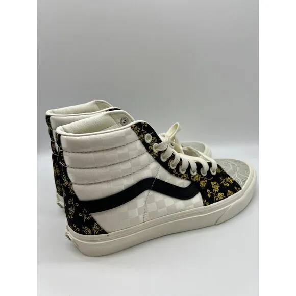 Vans Sk8-Hi Skateboard Shoes Floral Pattern Checks 508731 Men Size 7.5 Womens 9