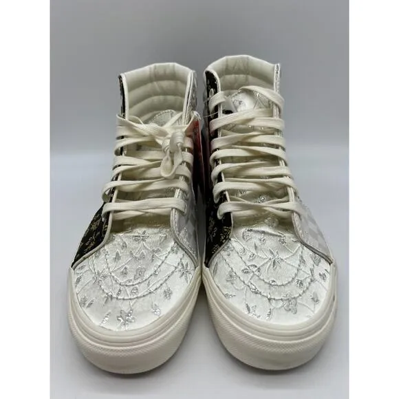 Vans Sk8-Hi Skateboard Shoes Floral Pattern Checks 508731 Men Size 7.5 Womens 9
