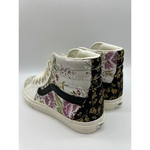 Vans Sk8-Hi Skateboard Shoes Floral Pattern Checks 508731 Men Size 7.5 Womens 9